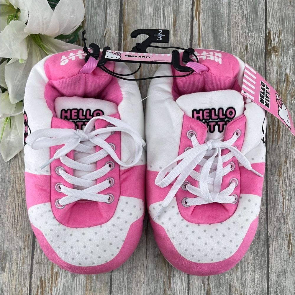 Little Girls Hello Kitty Sneaker Slippers Shoes Size 2/3